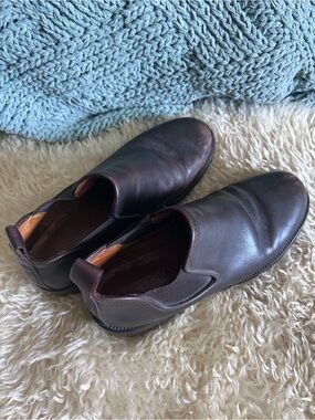 Women's Brown Leather Slip-On Dress Shoes